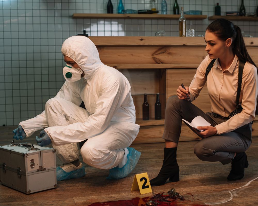 Blood cleanup at a home in Lenoir City by a biohazard specialist